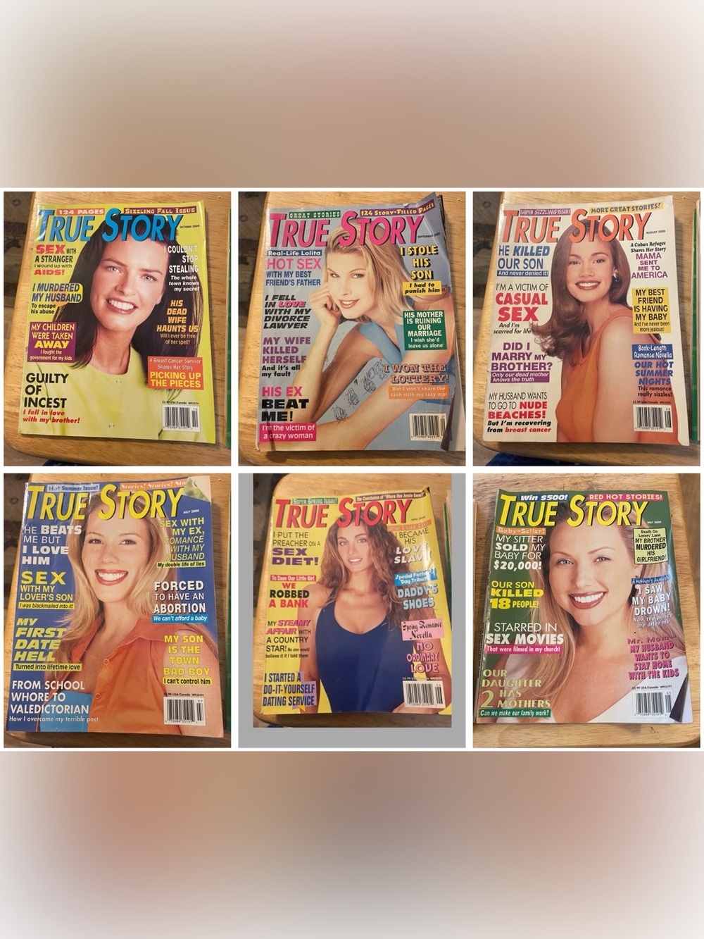 True Story Magazines Lot - 6 Issues - Vintage 2000 -Price is for 6